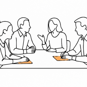 Ausschuss mit Unterlagen